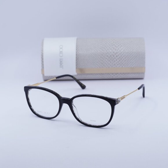 Final Price! Jimmy Choo JC302 07T3 00 Black/Gold Eyeglasses 53mm - Picture 4 of 10